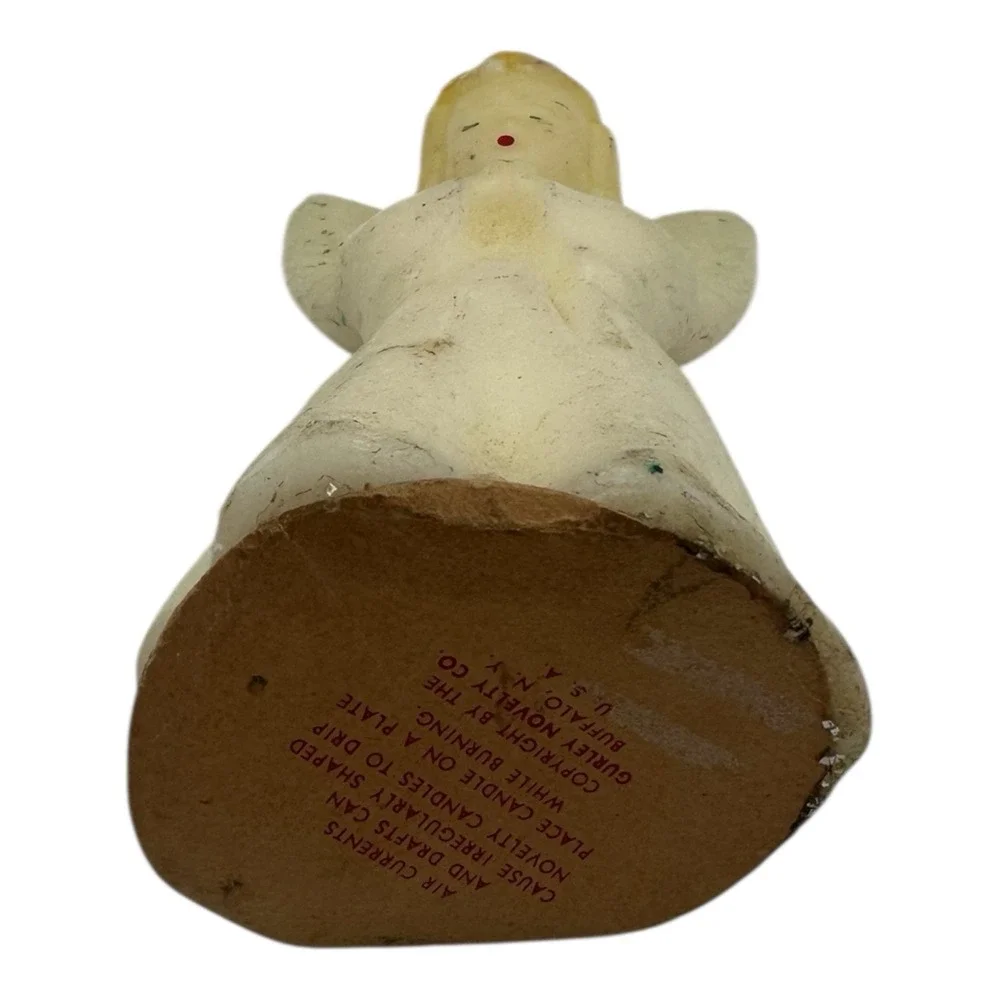 Vintage Gurley‎ Candle Praying Christmas Angel 5